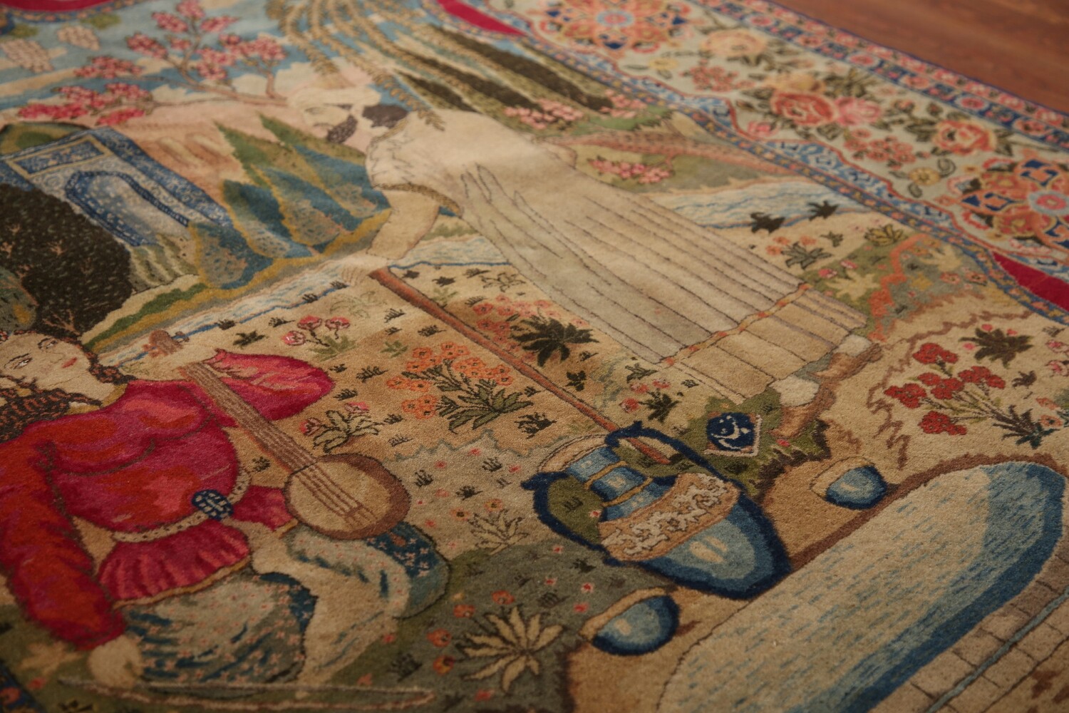 Pre-1900 Masterpiece Vegetable Dye Tabriz Persian Rug 5x6