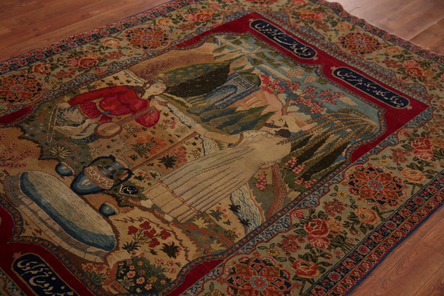 Pre-1900 Masterpiece Vegetable Dye Tabriz Persian Rug 5x6