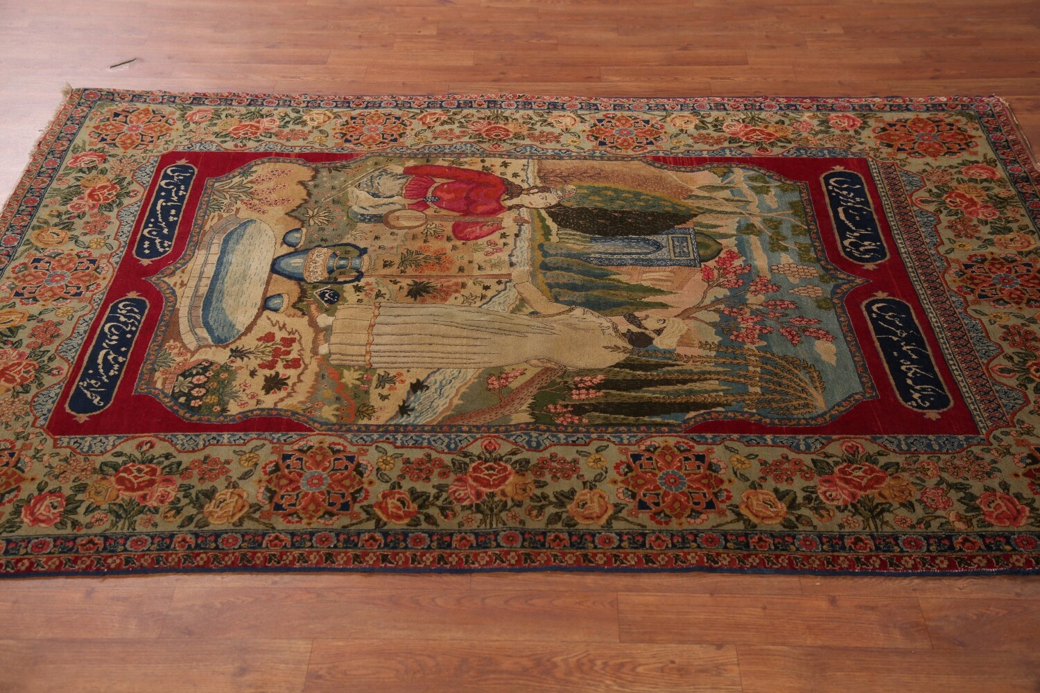 Pre-1900 Masterpiece Vegetable Dye Tabriz Persian Rug 5x6