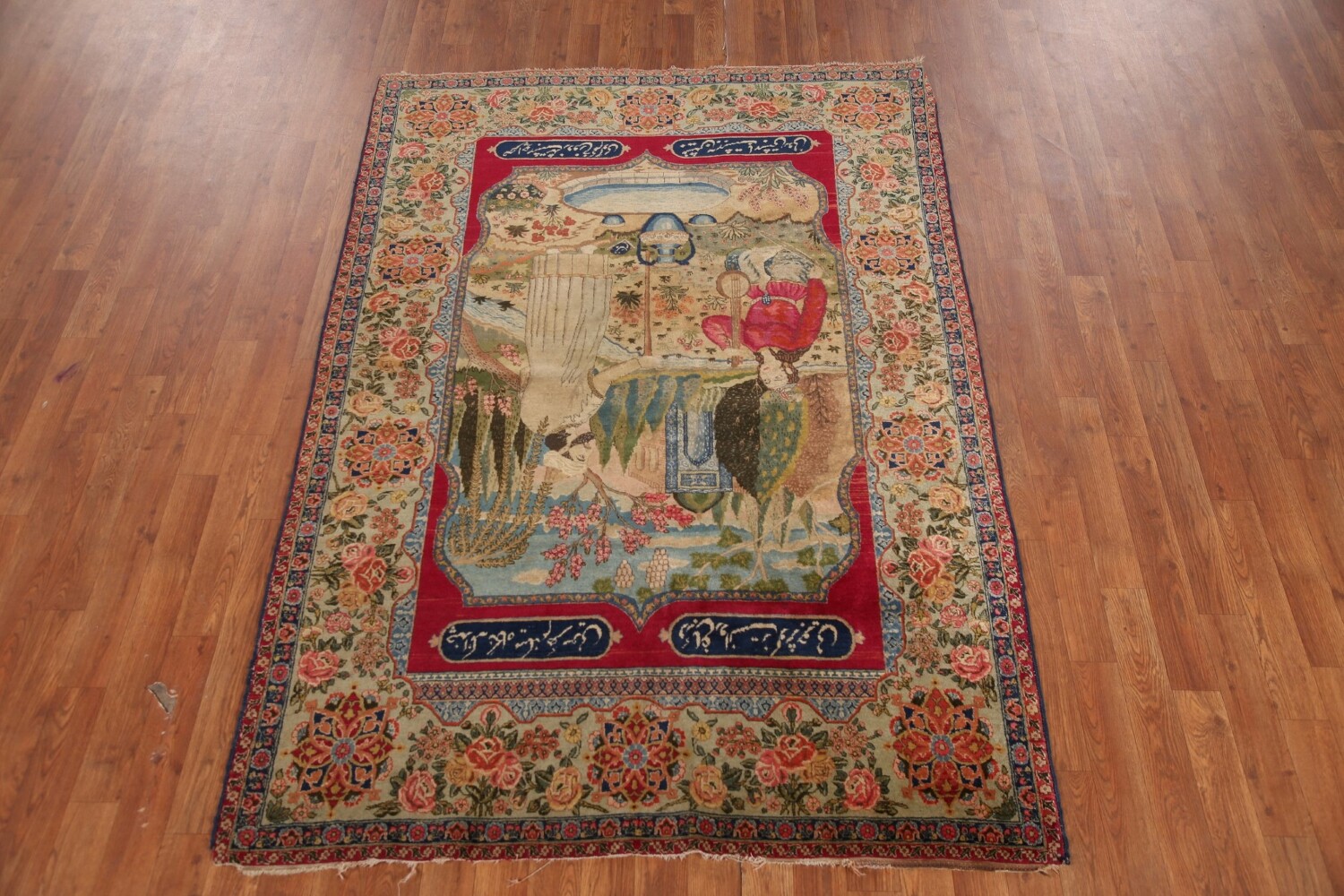 Pre-1900 Masterpiece Vegetable Dye Tabriz Persian Rug 5x6