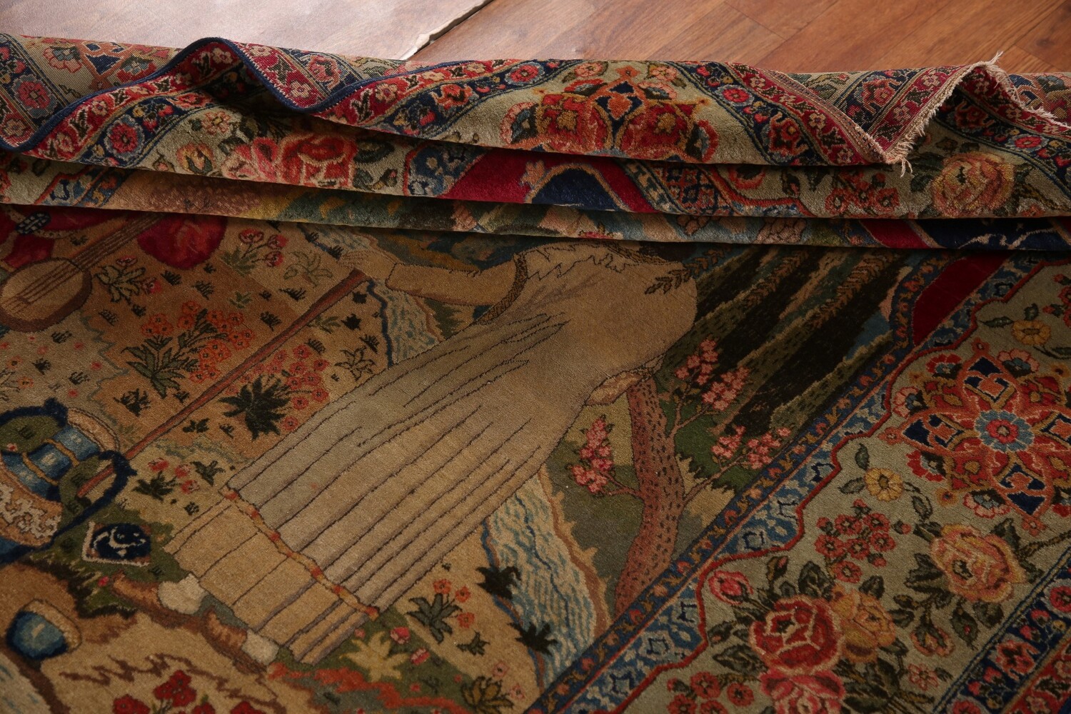 Pre-1900 Masterpiece Vegetable Dye Tabriz Persian Rug 5x6