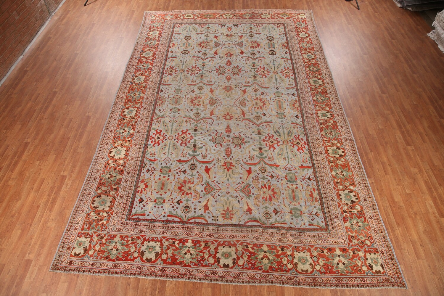 Antique Vegetable Dye Sultanabad Ziegler Persian Large Rug 11x17