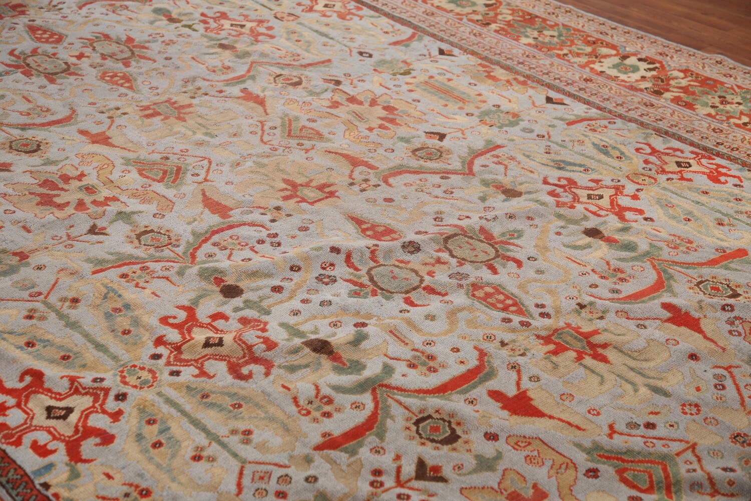 Antique Vegetable Dye Sultanabad Ziegler Persian Large Rug 11x17