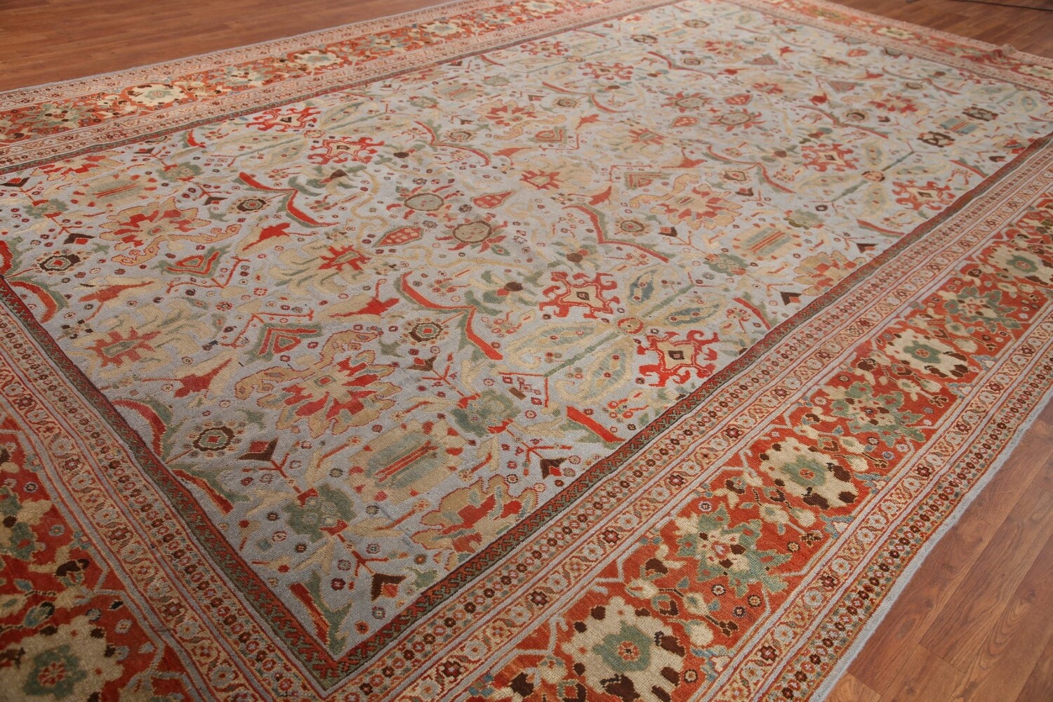 Antique Vegetable Dye Sultanabad Ziegler Persian Large Rug 11x17