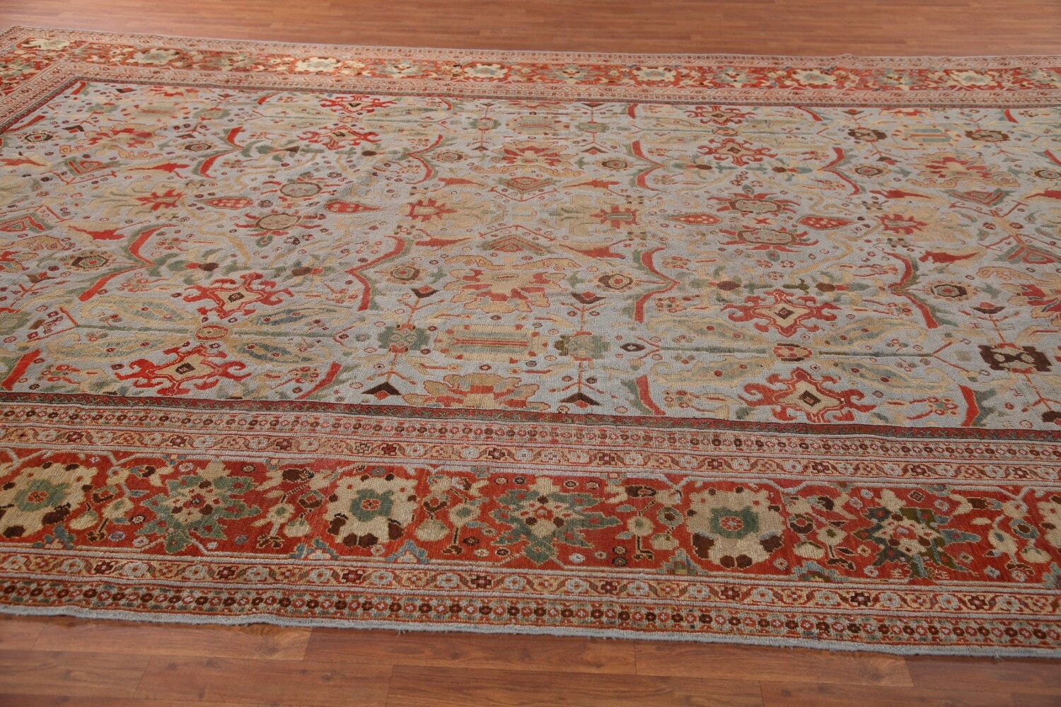 Antique Vegetable Dye Sultanabad Ziegler Persian Large Rug 11x17