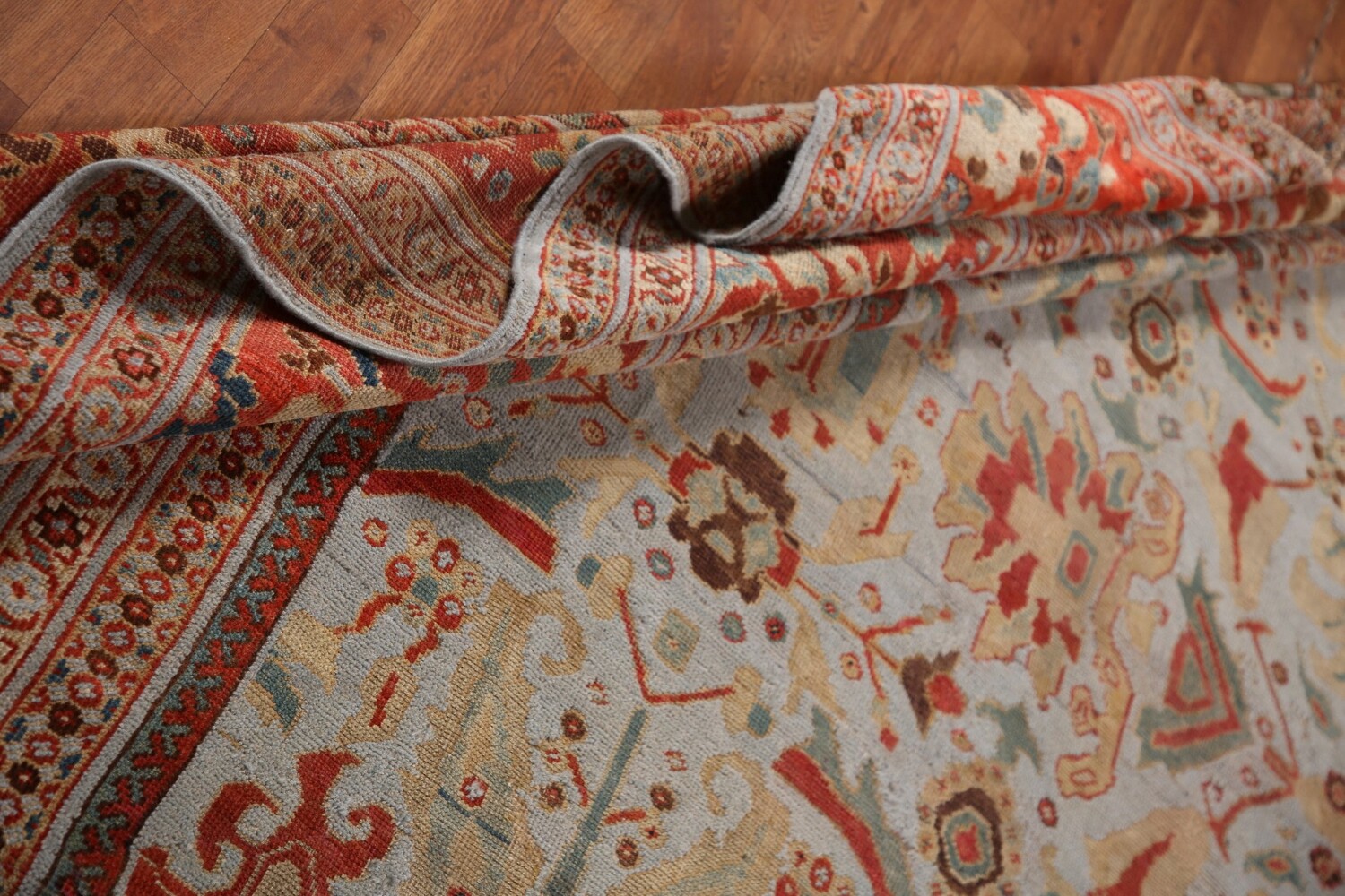 Antique Vegetable Dye Sultanabad Ziegler Persian Large Rug 11x17