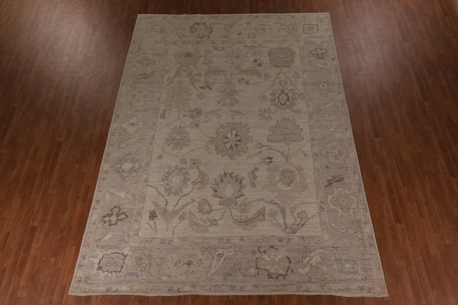 Vegetable Dye Oushak Turkish Area Rug 9x13
