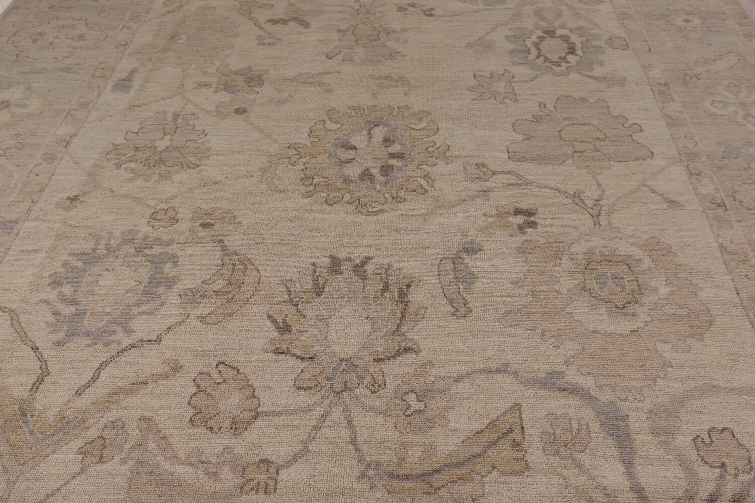 Vegetable Dye Oushak Turkish Area Rug 9x13