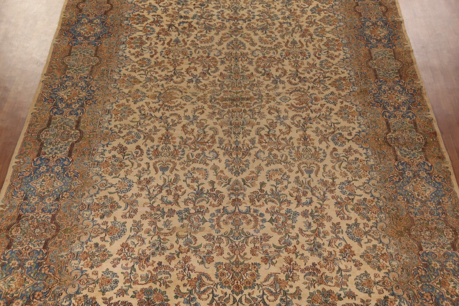 Pre-1900 Vegetable Dye Kerman Persian Large Rug 11x20