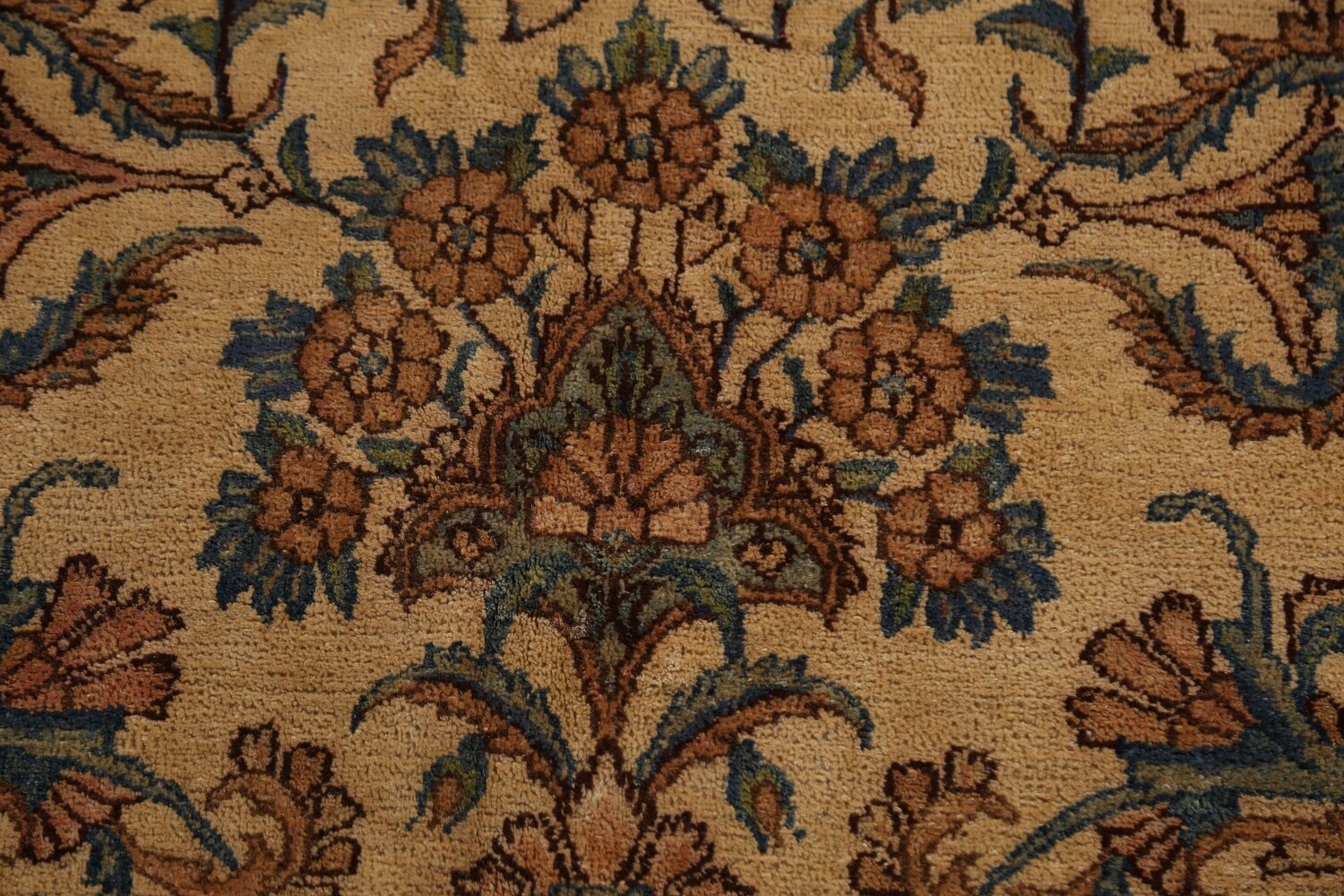 Pre-1900 Vegetable Dye Kerman Persian Large Rug 11x20