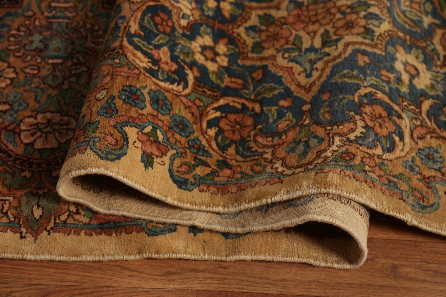 Pre-1900 Vegetable Dye Kerman Persian Large Rug 11x20