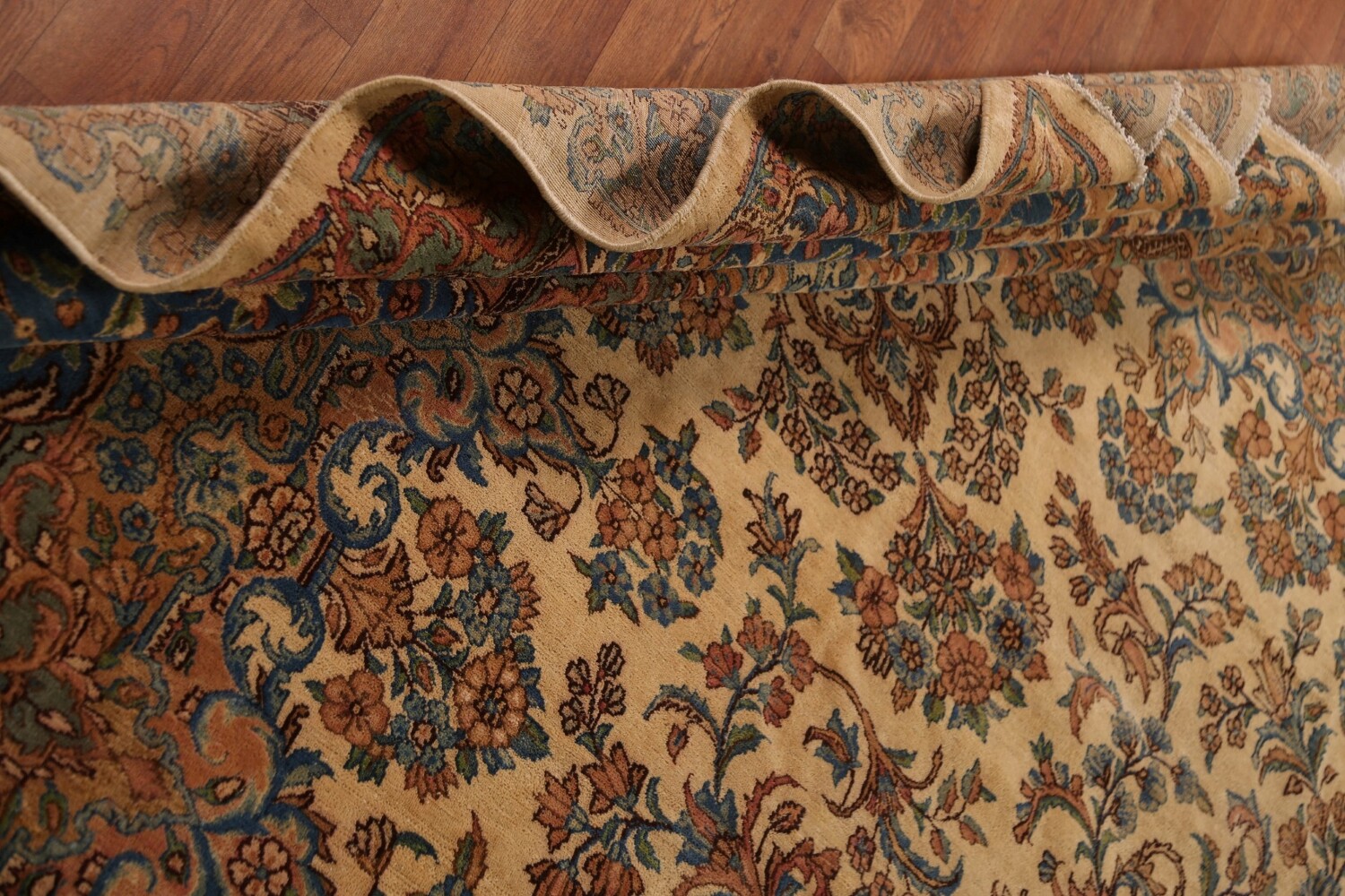 Pre-1900 Vegetable Dye Kerman Persian Large Rug 11x20