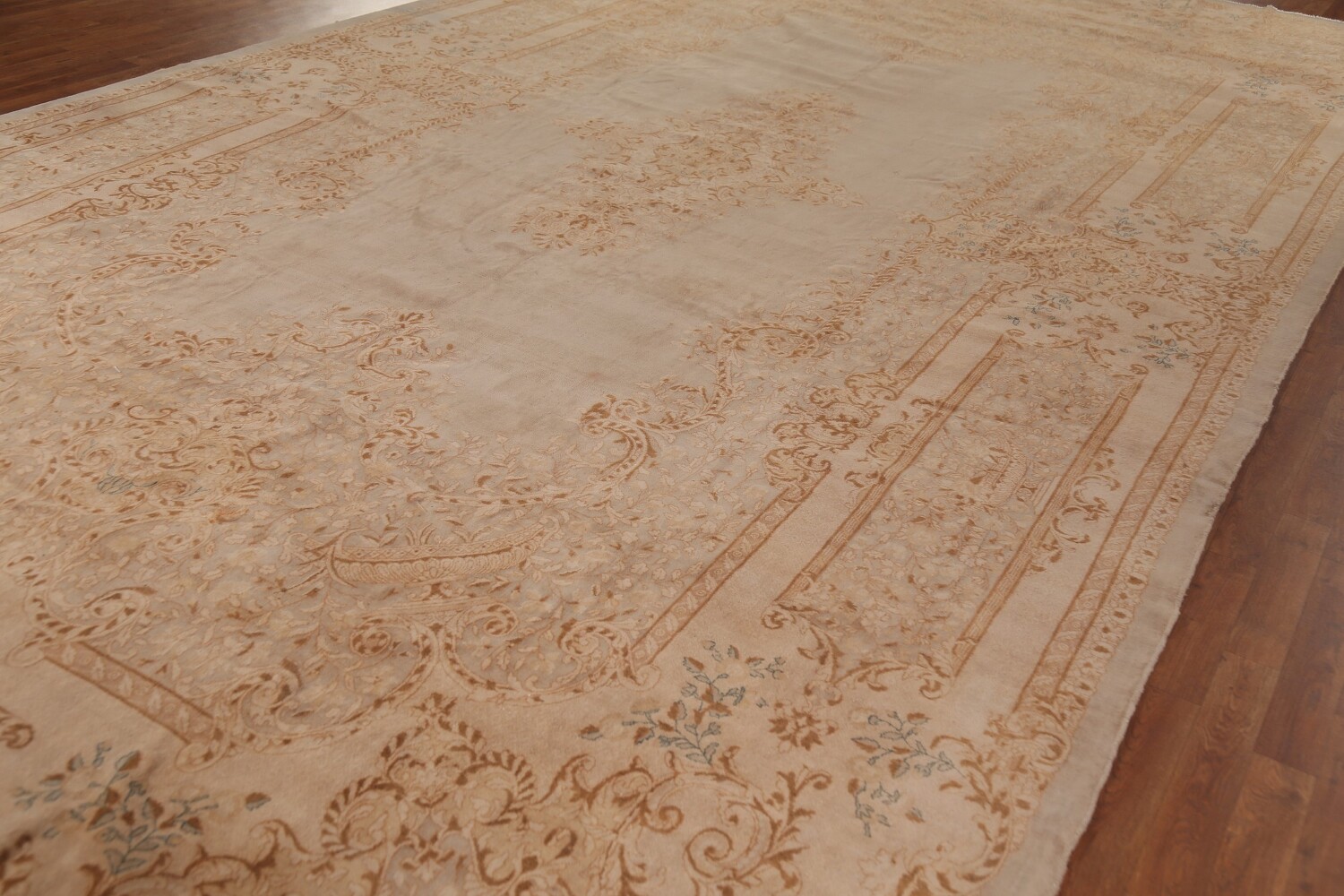 Antique Vegetable Dye Kerman Persian Large Rug 11x20