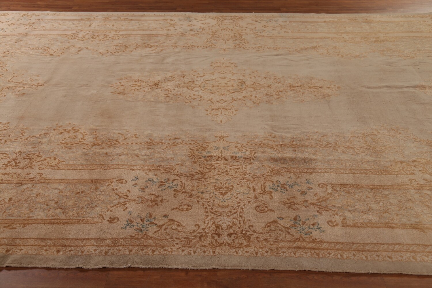 Antique Vegetable Dye Kerman Persian Large Rug 11x20