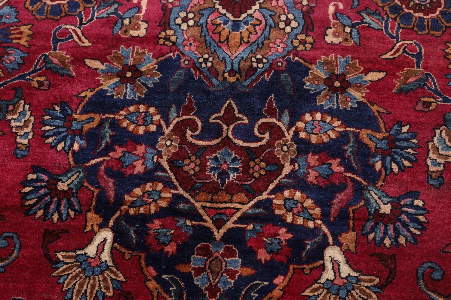 Pre-1900 Antique Kerman Ravar Vegetable Dye Persian Rug 12x21