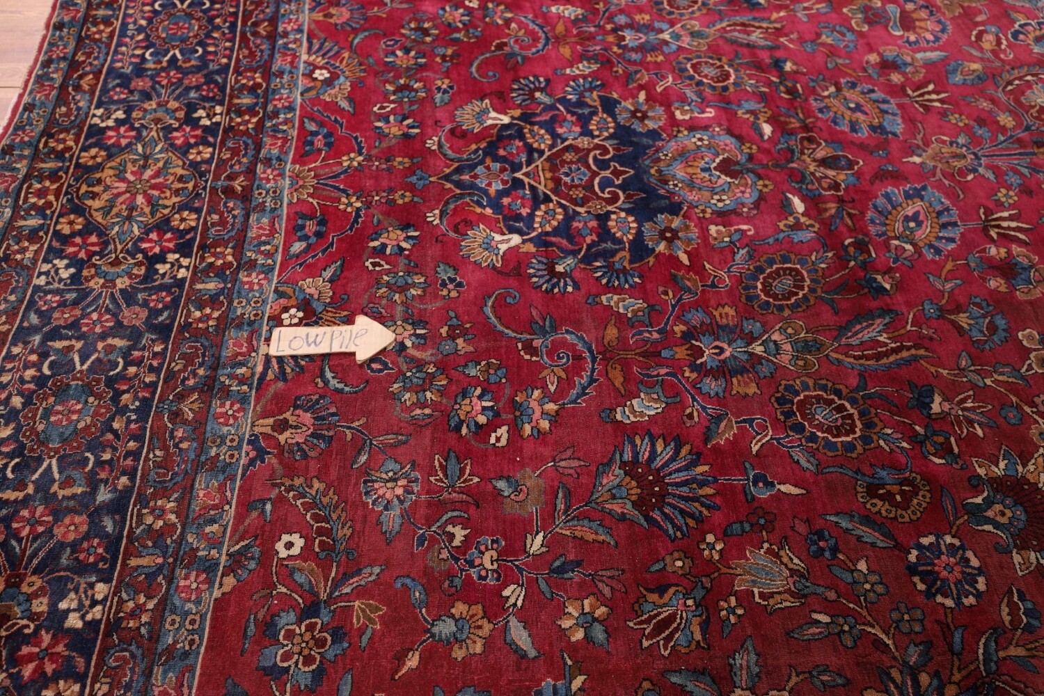 Pre-1900 Antique Kerman Ravar Vegetable Dye Persian Rug 12x21