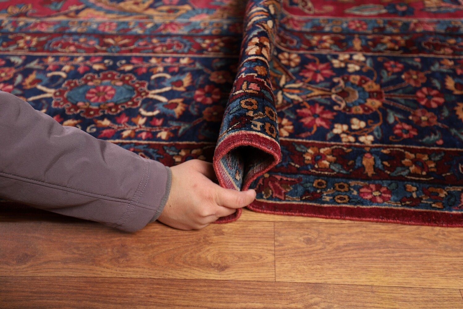 Pre-1900 Antique Kerman Ravar Vegetable Dye Persian Rug 12x21
