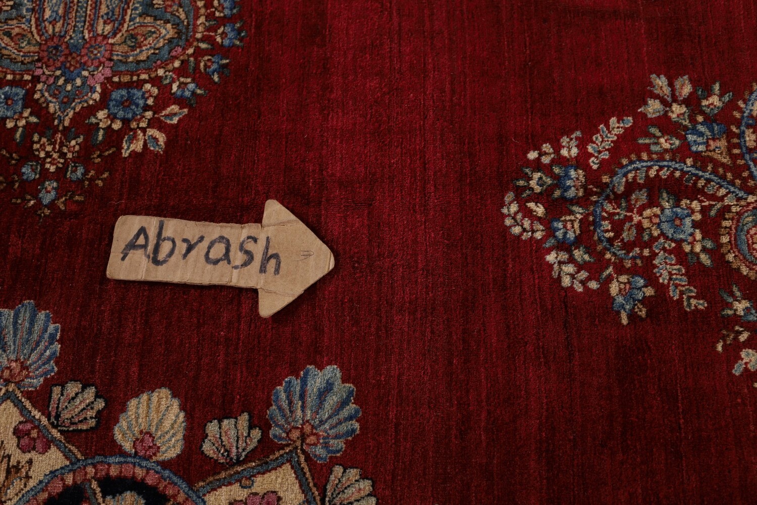 Pre-1900 Vegetable Dye Kerman Ravar Persian Large Rug 14x19