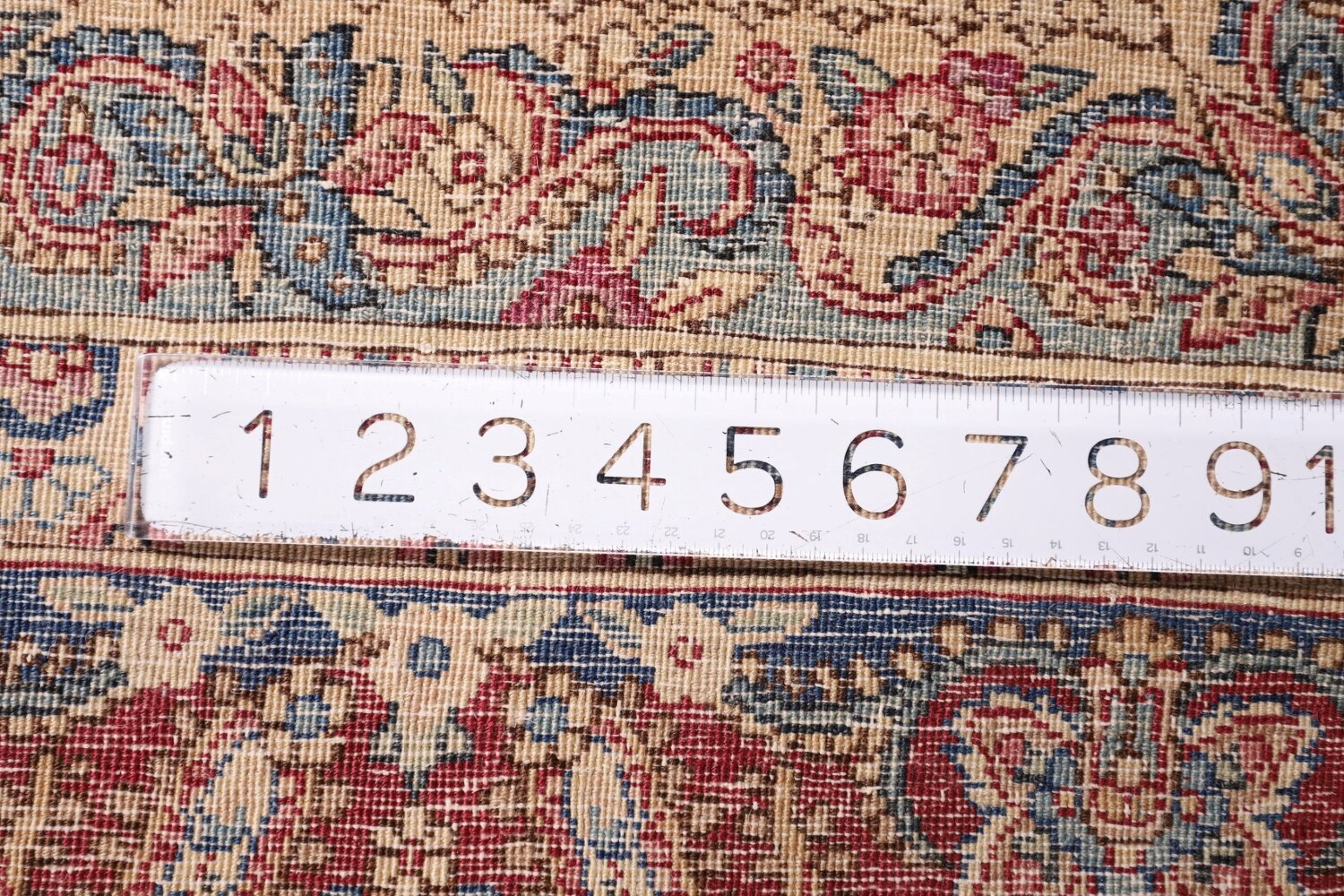 Pre-1900 Vegetable Dye Kerman Ravar Persian Large Rug 14x19