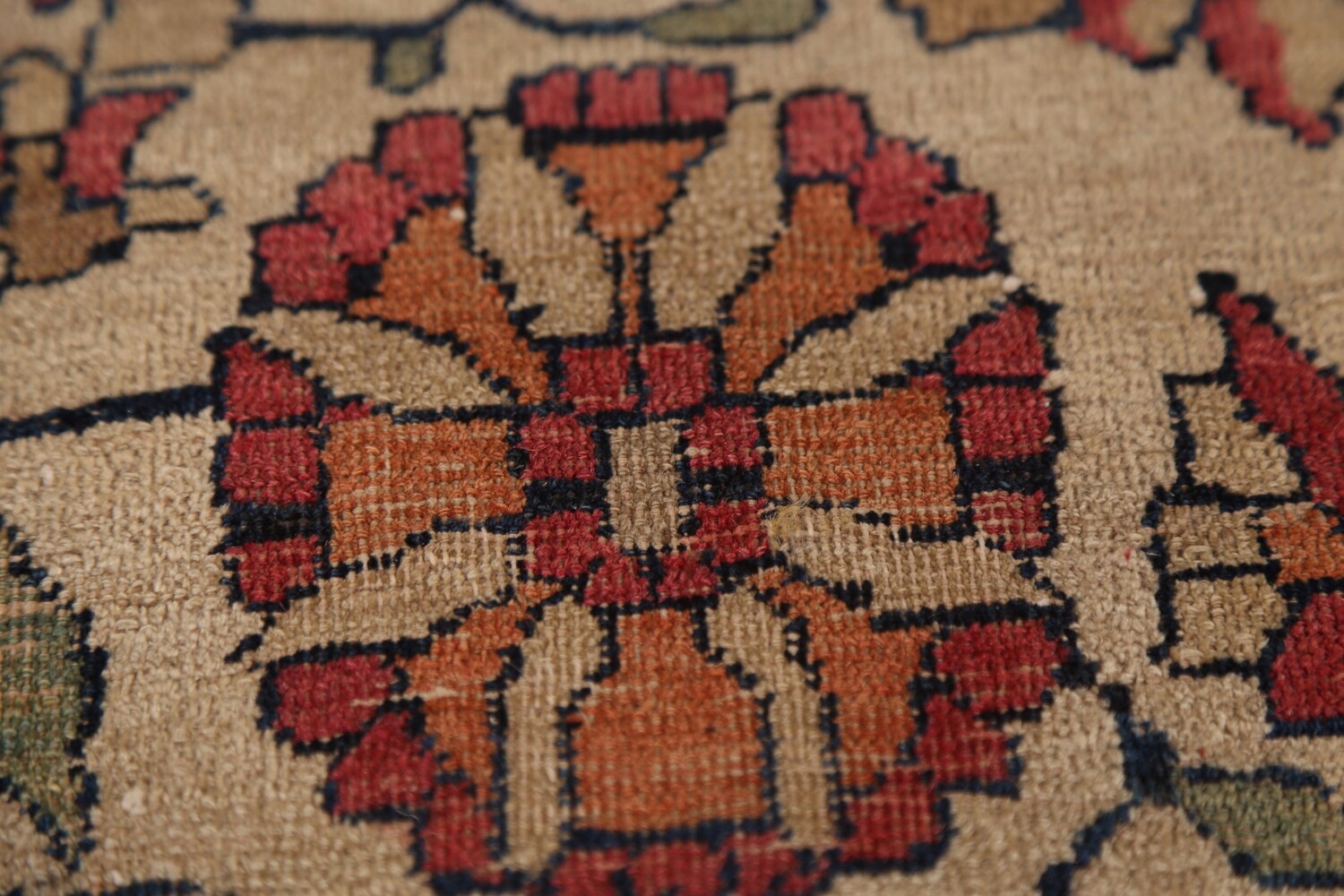 Pre-1900 Vegetable Dye Kerman Ravar Persian Large Rug 10x16