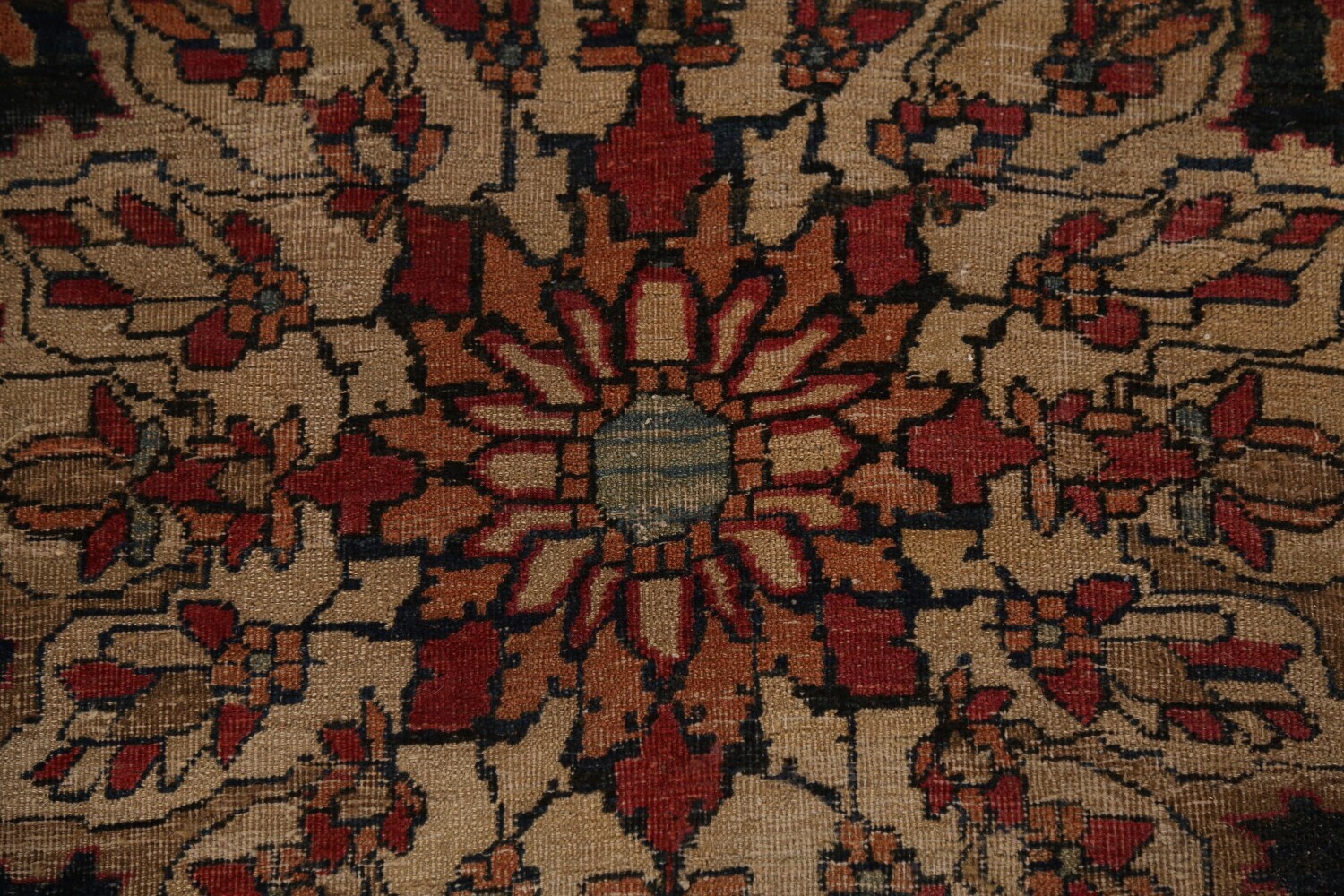 Pre-1900 Vegetable Dye Kerman Ravar Persian Large Rug 10x16