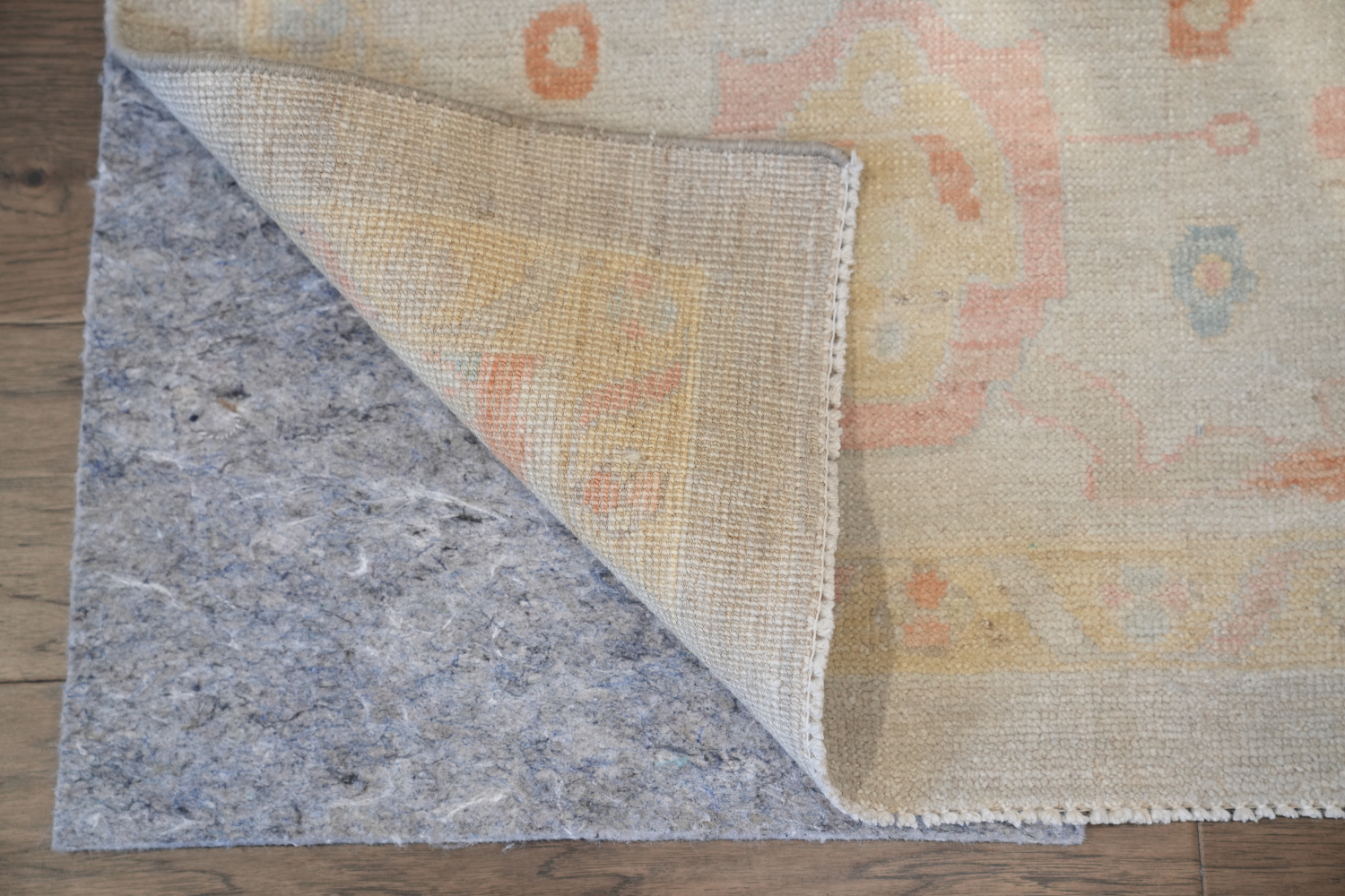 Subtle pastel Muted Grey Oushak Turkish Area Rug 9x12 ft