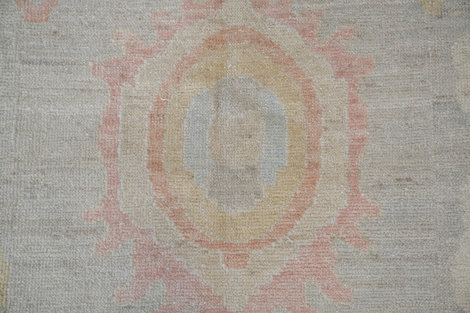 Subtle pastel Muted Grey Oushak Turkish Area Rug 9x12 ft