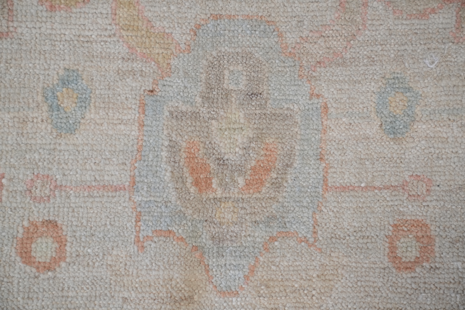 Subtle pastel Muted Grey Oushak Turkish Area Rug 9x12 ft