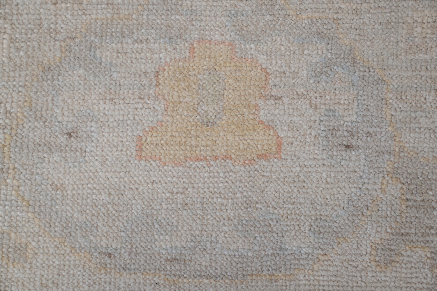 Subtle pastel Muted Grey Oushak Turkish Area Rug 9x12 ft