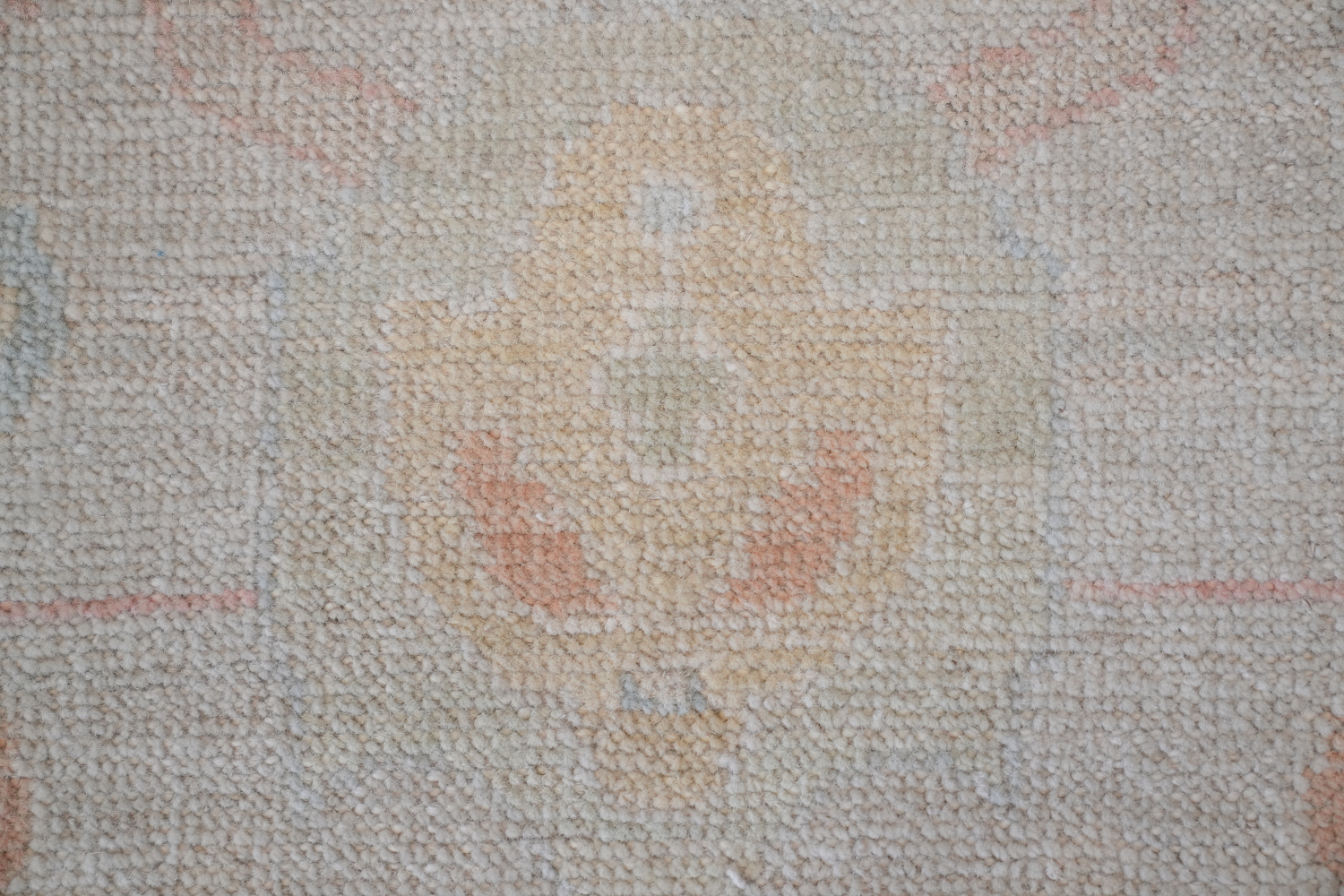 Subtle pastel Muted Grey Oushak Turkish Area Rug 9x12 ft