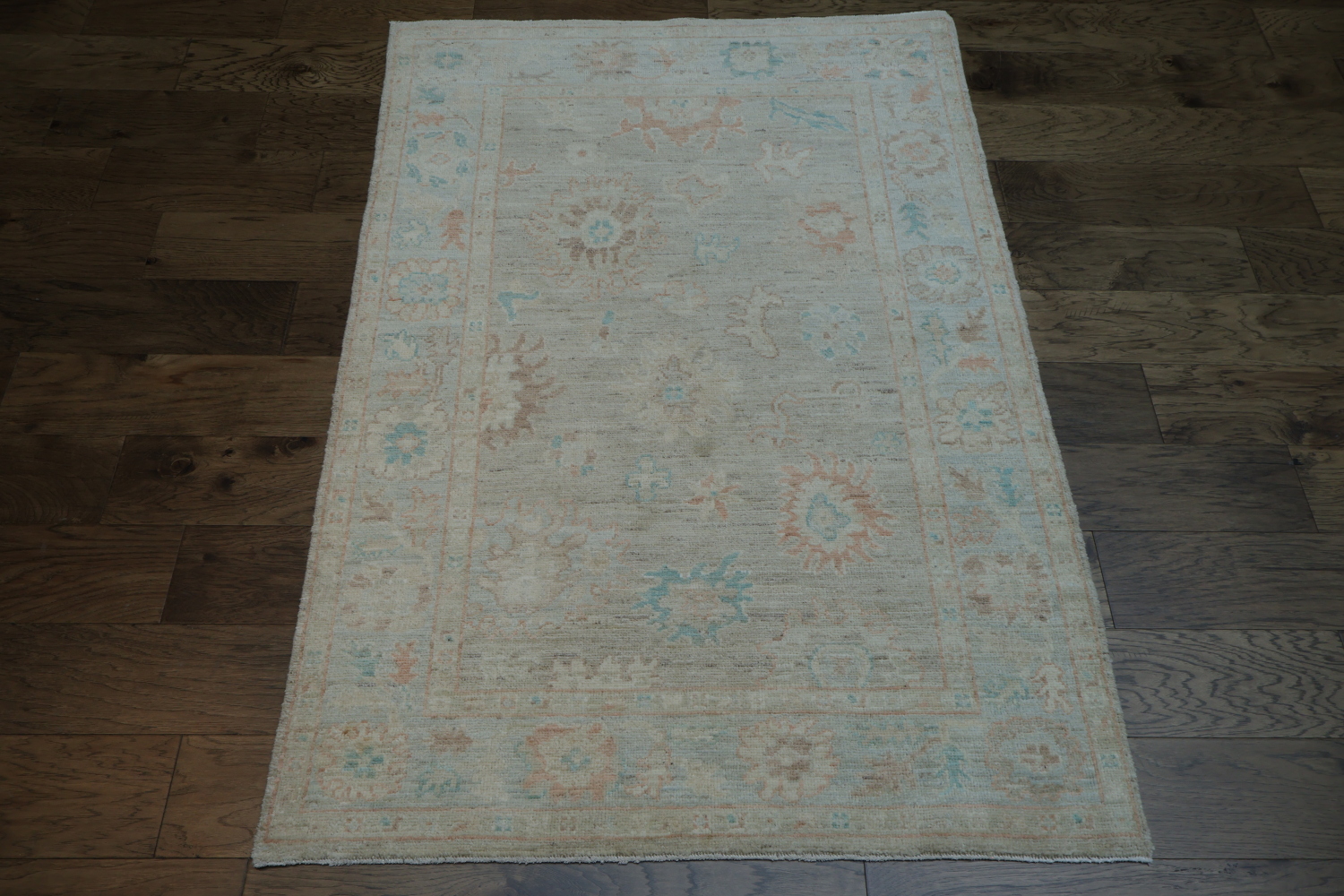 Vegetable Dye Oushak Turkish Accent Rug 4x6