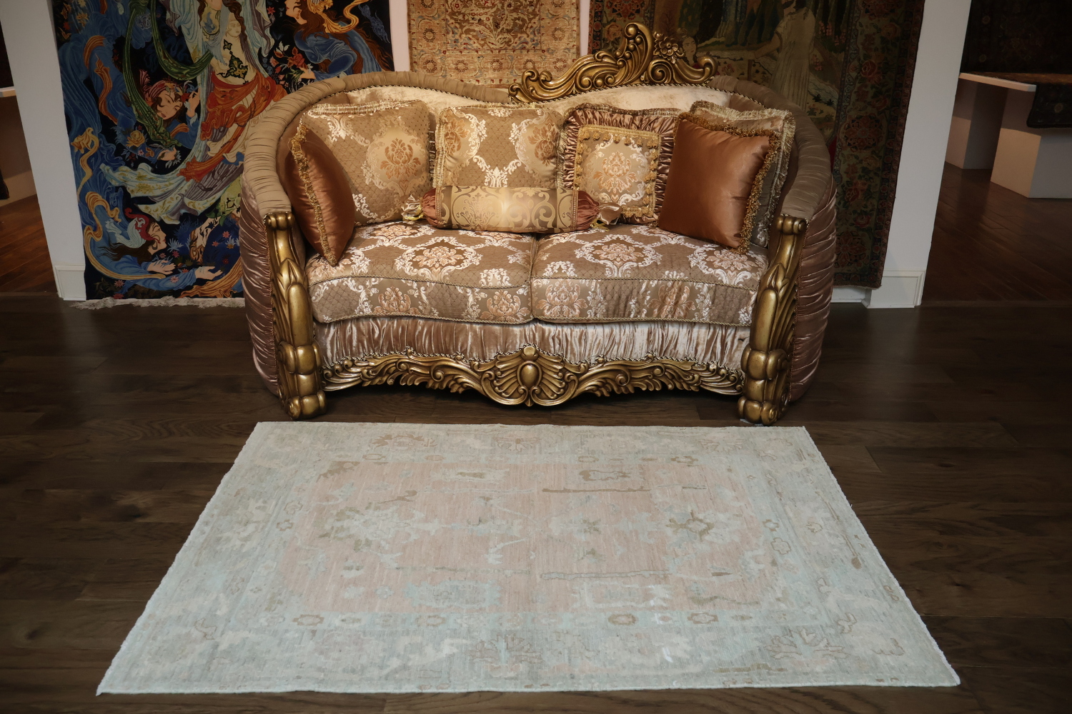 Vegetable Dye Oushak Oriental Accent Rug 4x6