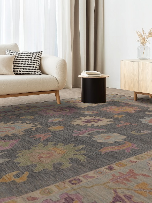 Vegetable Dye Oushak Oriental Large Rug 10x14