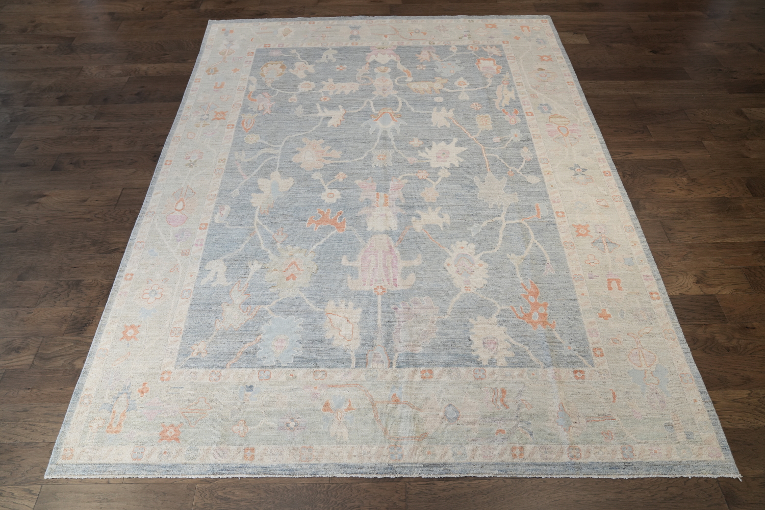 Soft Toned Vegetable Dye Oushak Turkish Oriental Rug 9x12