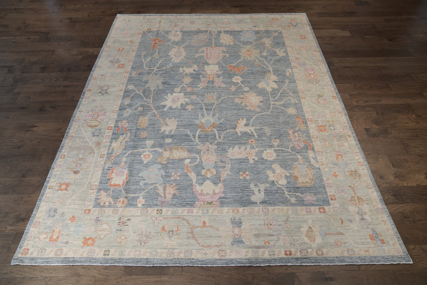 Soft Toned Vegetable Dye Oushak Turkish Oriental Rug 9x12