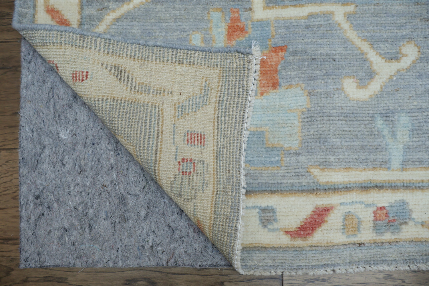 Vegetable Dye Gray Oushak Turkish Area Rug 9x12