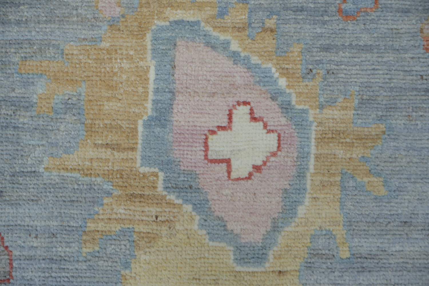 Vegetable Dye Gray Oushak Turkish Area Rug 9x12