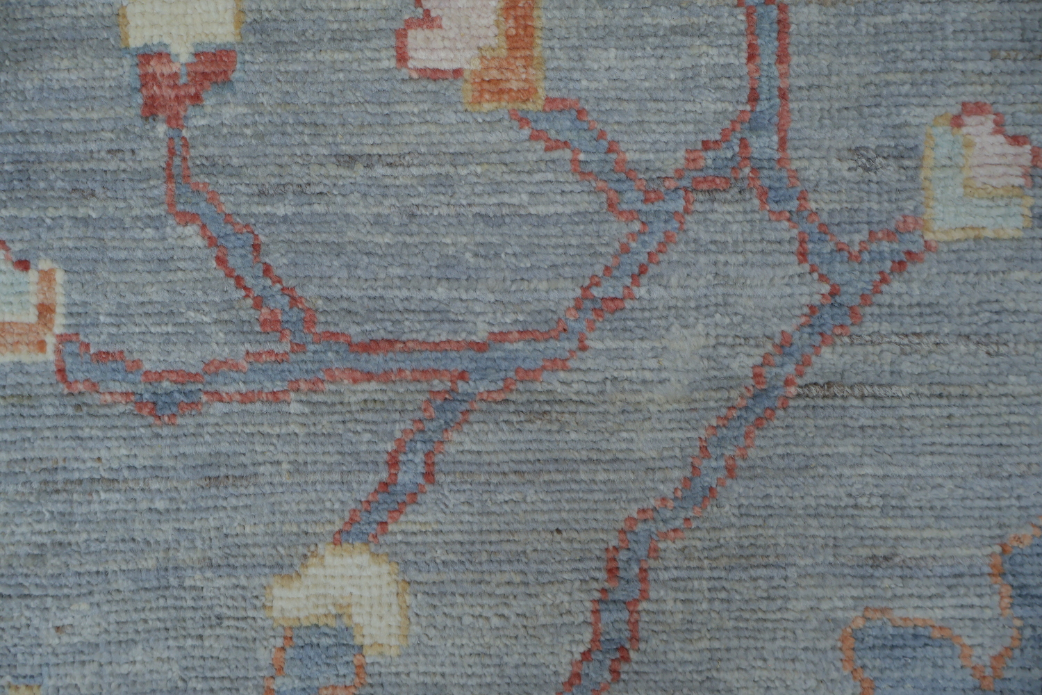 Vegetable Dye Gray Oushak Turkish Area Rug 9x12