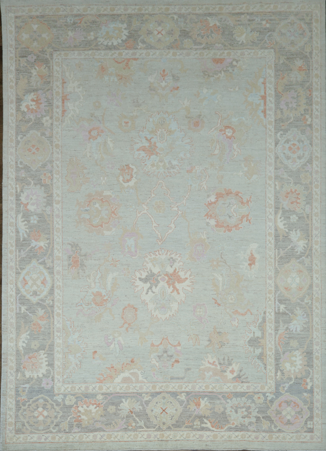 Vegetable Dye Oushak Turkish Area Rug 9x12