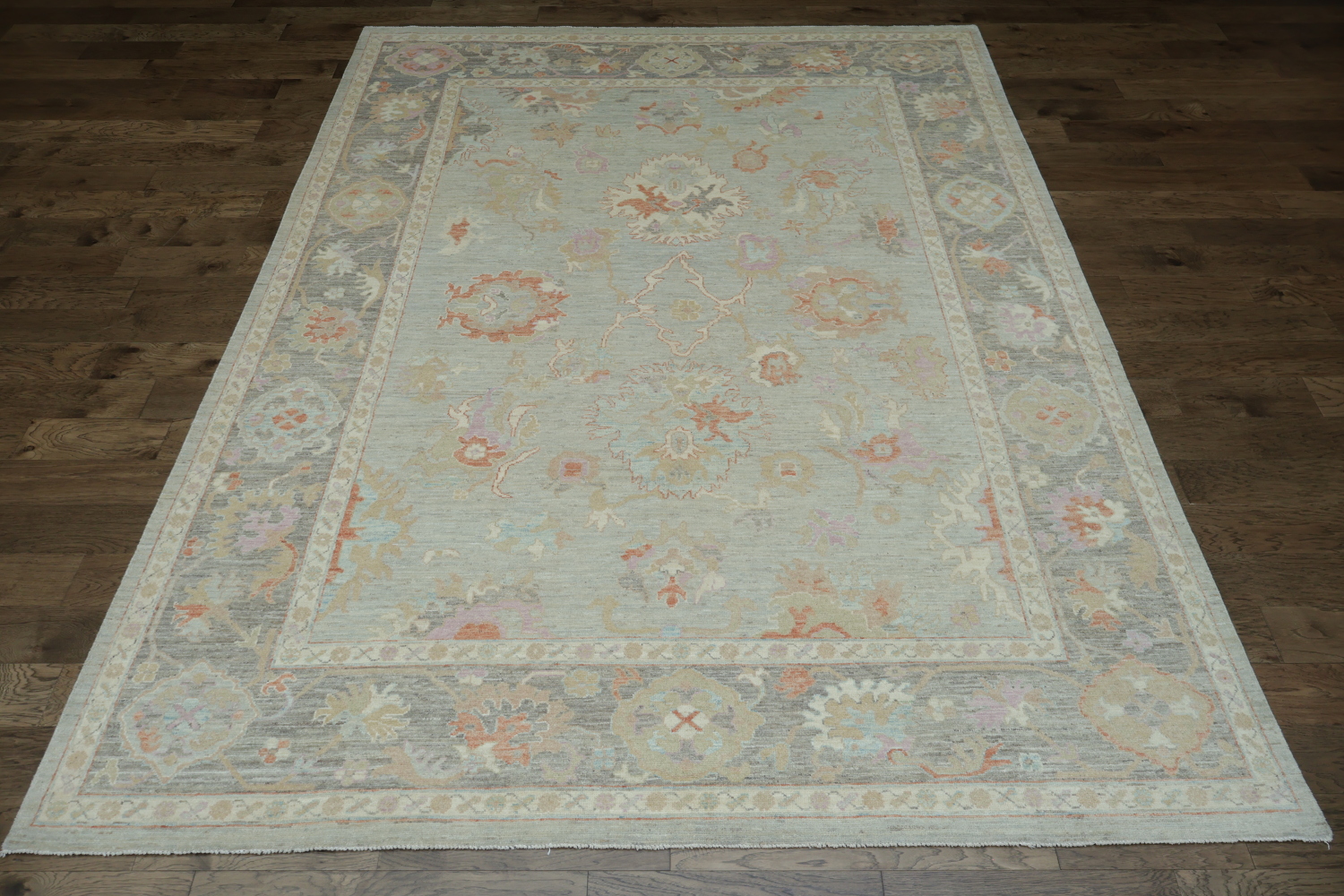 Vegetable Dye Oushak Turkish Area Rug 9x12