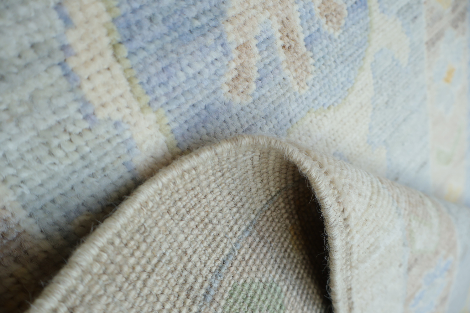 Blue Vegetable Dye Oushak Turkish Area Rug 10x12