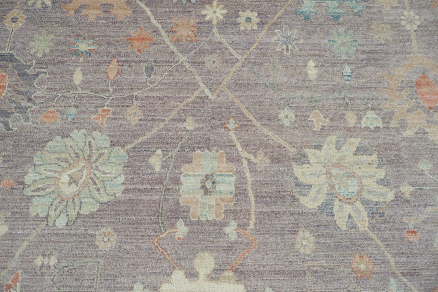Vegetable Dye Oushak Turkish Area Rug 9x12
