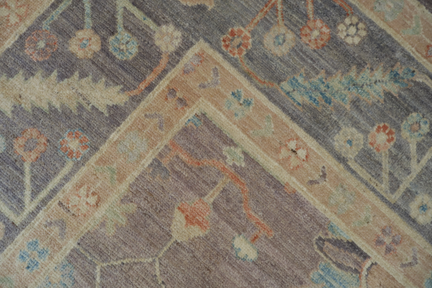 Vegetable Dye Oushak Turkish Area Rug 9x12