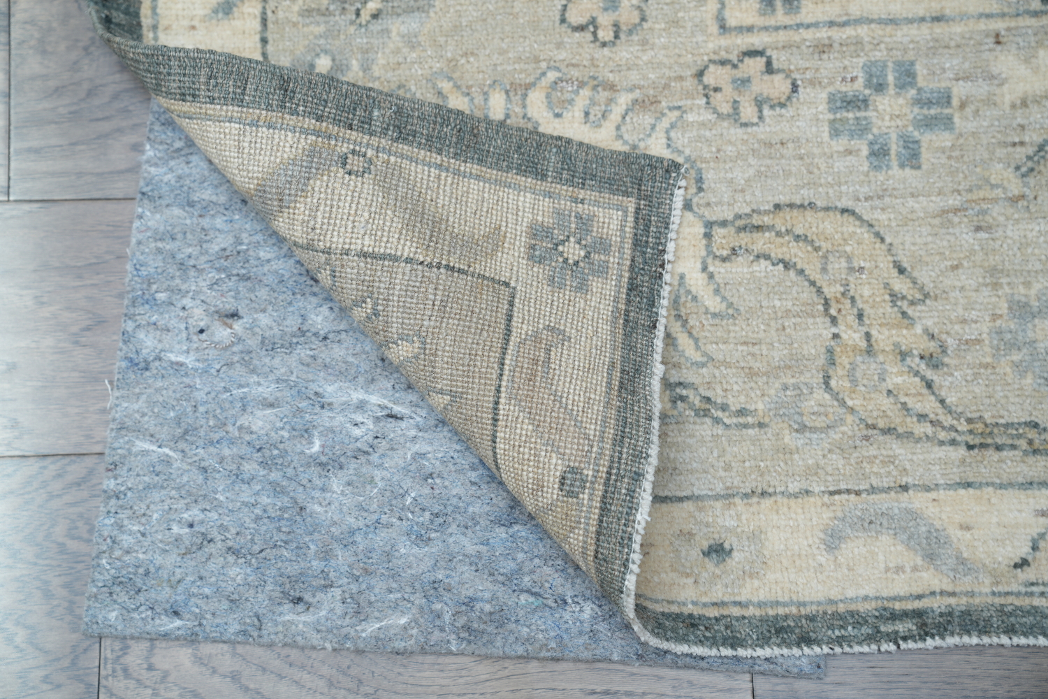 Sophisticated Gray and Beige Oushak Turkish Rug 9x12 ft