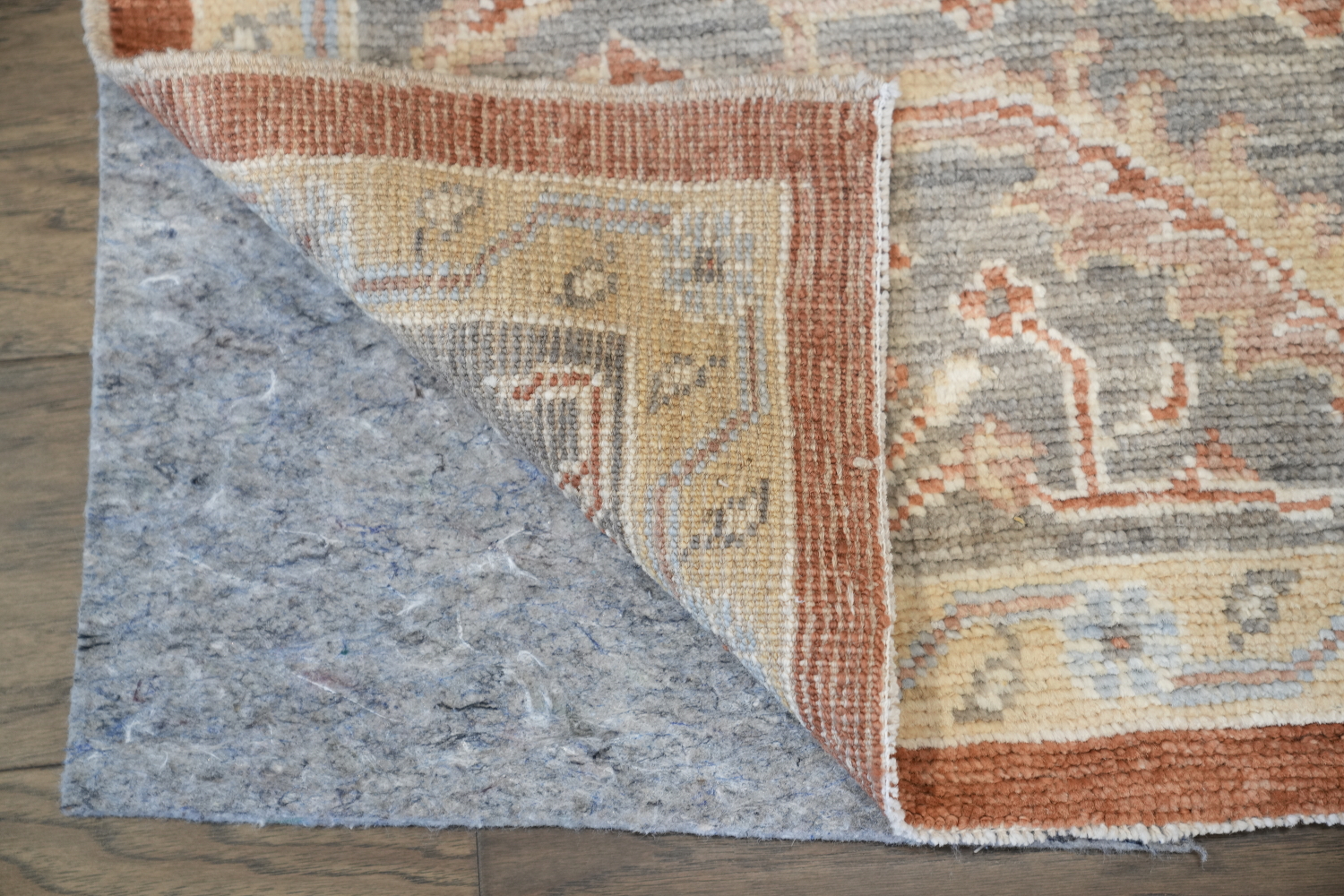 Orange Oushak Vegetable Dye Wool Area Rug 9x12 Hand-Knotted Turkish