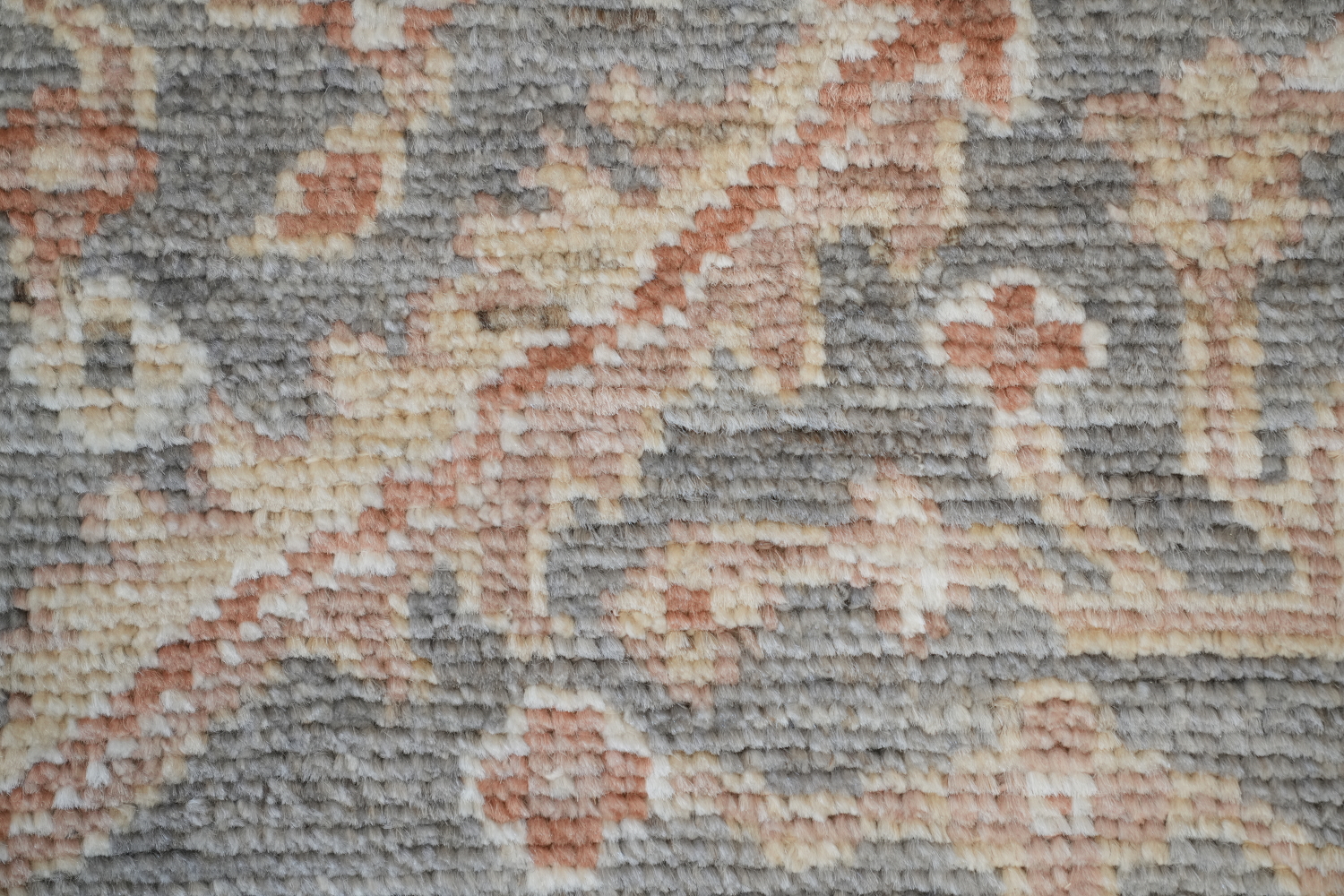 Orange Oushak Vegetable Dye Wool Area Rug 9x12 Hand-Knotted Turkish