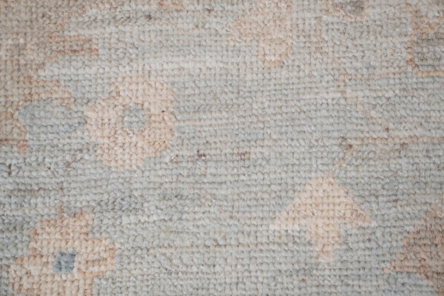 Luxurious Beige and Blue Oushak Turkish Living Room Rug 9x12 ft