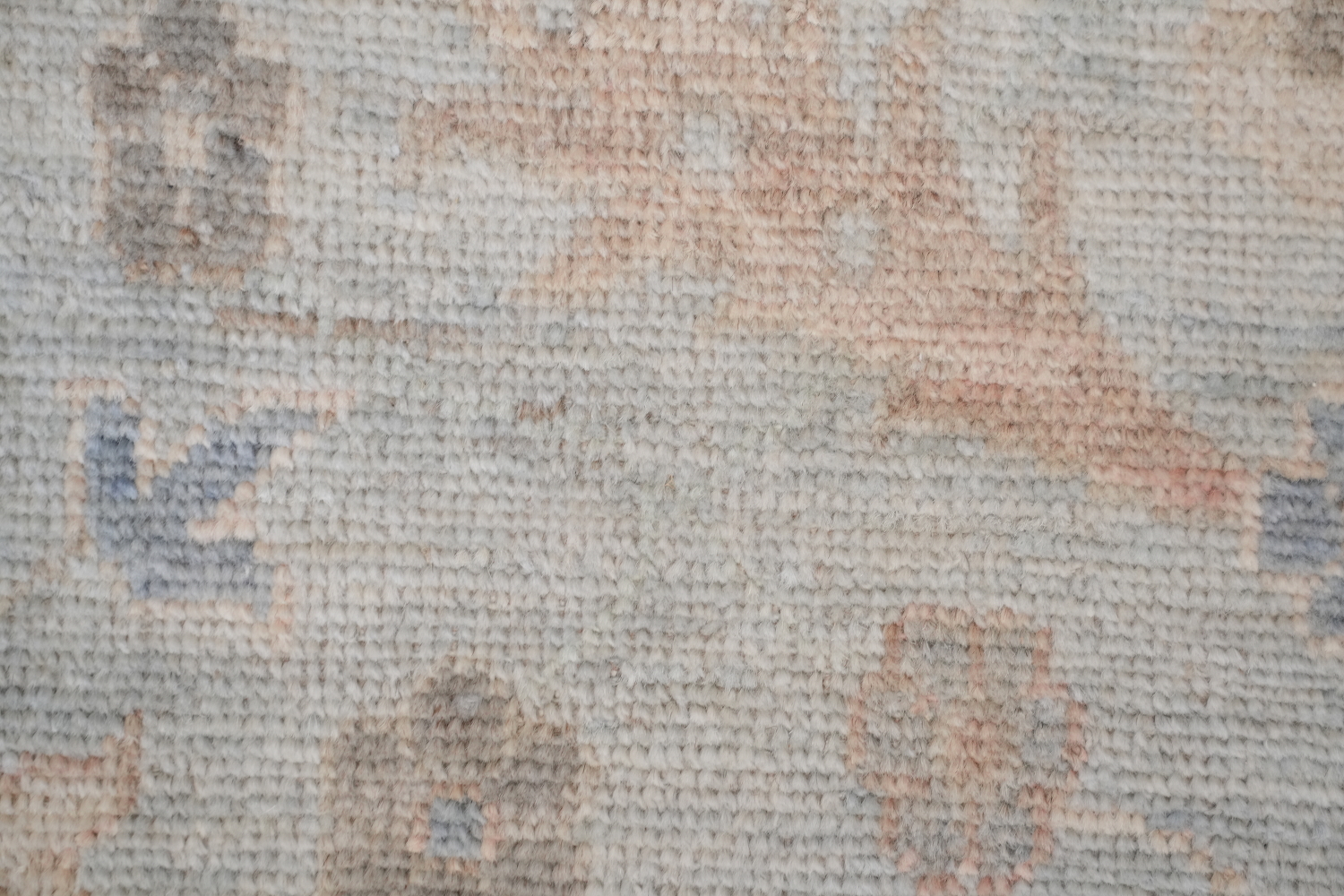 Luxurious Beige and Blue Oushak Turkish Living Room Rug 9x12 ft