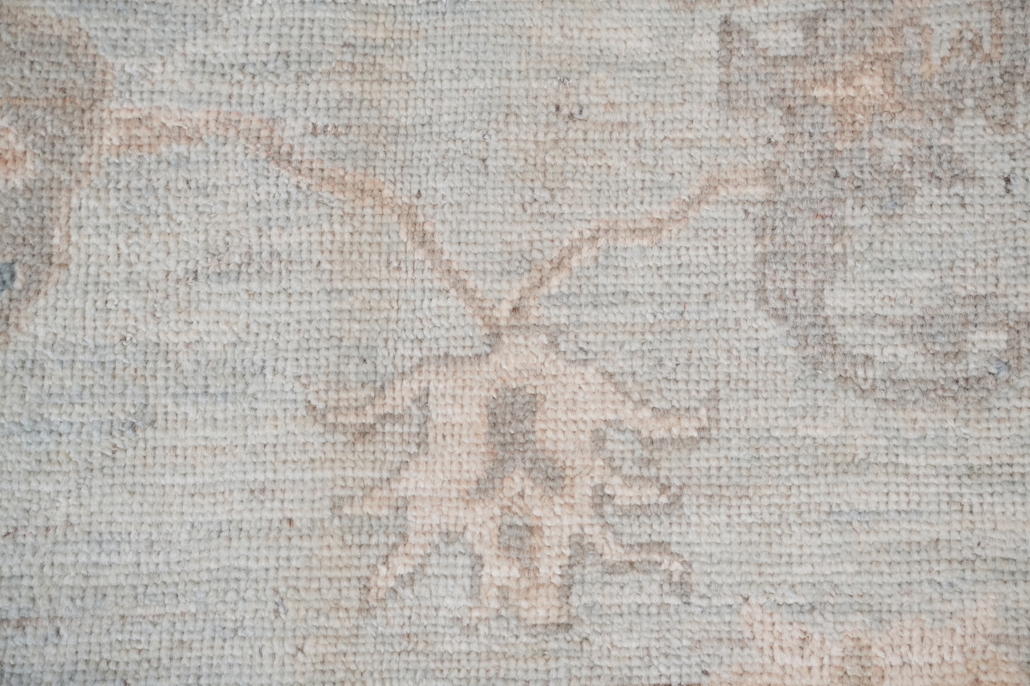 Luxurious Beige and Blue Oushak Turkish Living Room Rug 9x12 ft