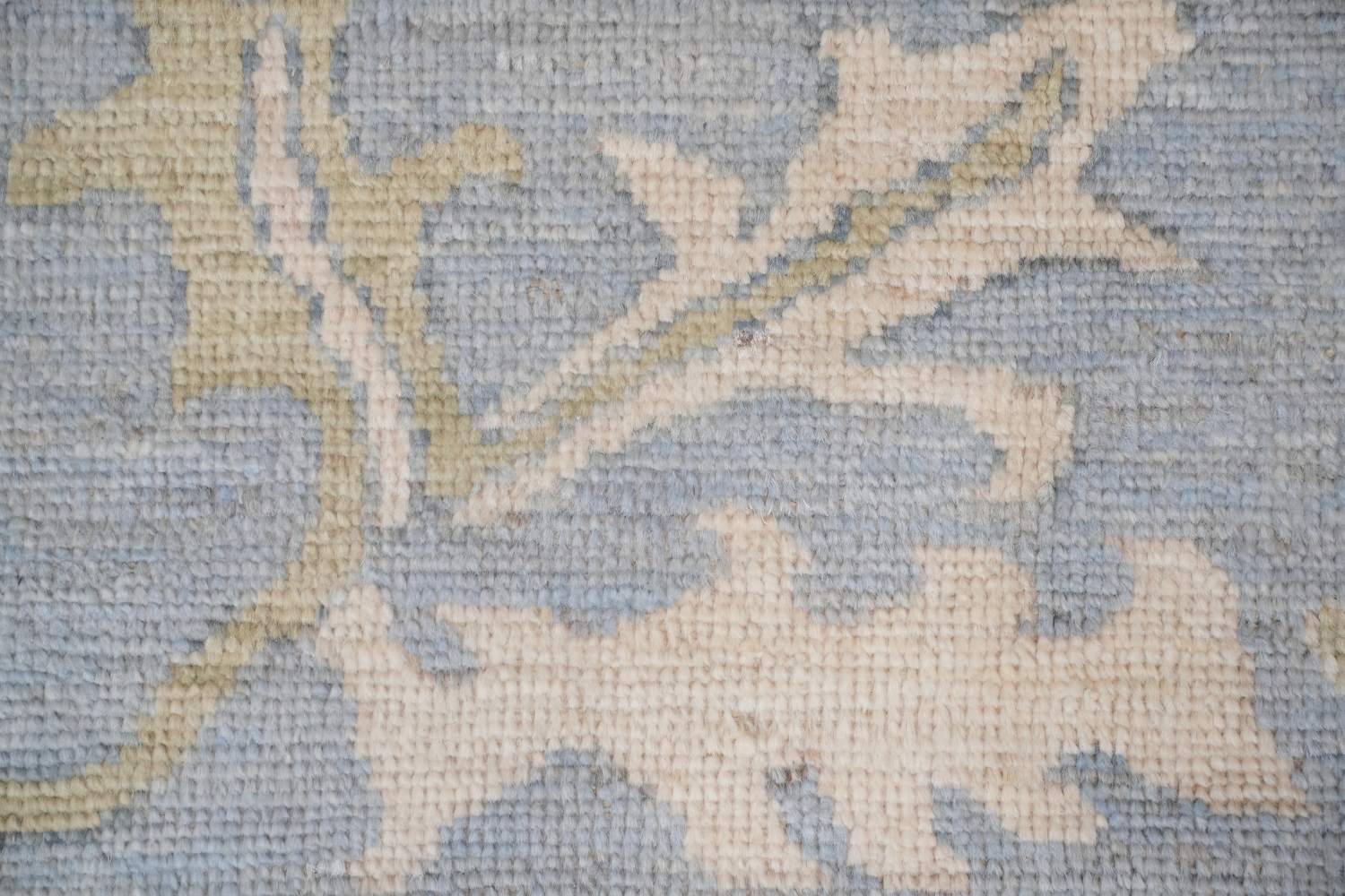 Luxurious hand-knotted Grey and Blue Oushak Turkish Rug 9x12 ft